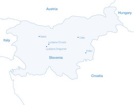 Harta tuturor centrelor de dializă NephroCare din Slovenia