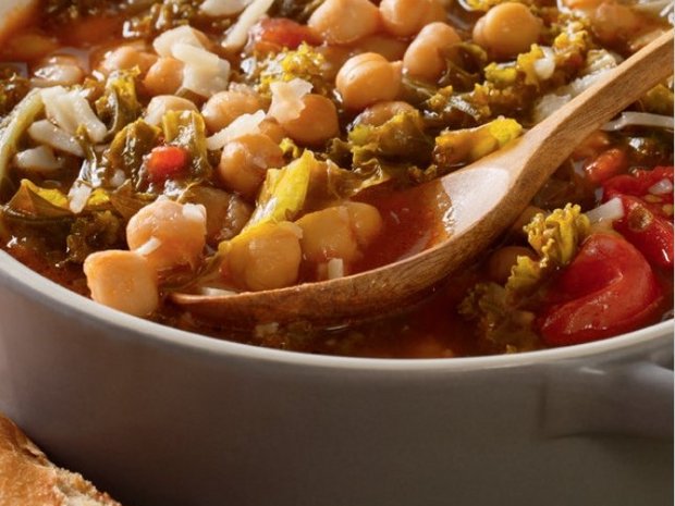 Green bean and chickpea stew